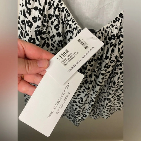 🏷️ NWT Cotton Candy L.A Mini Floral Bell Sleeve Dress - Picture 2 of 7